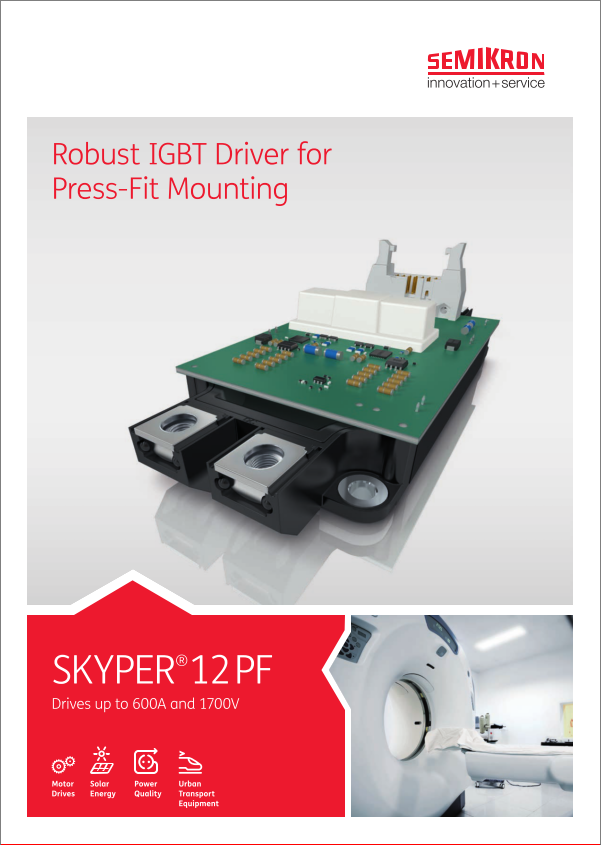 Semikron skyper 12pf robust IGBT driver for press fit moutning product brief